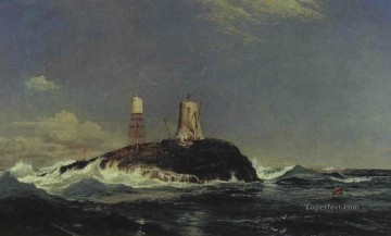 サミュエル・ボー Painting - ドゥブ アータック ドゥ ハートタック灯台 サミュエル ボーの風景